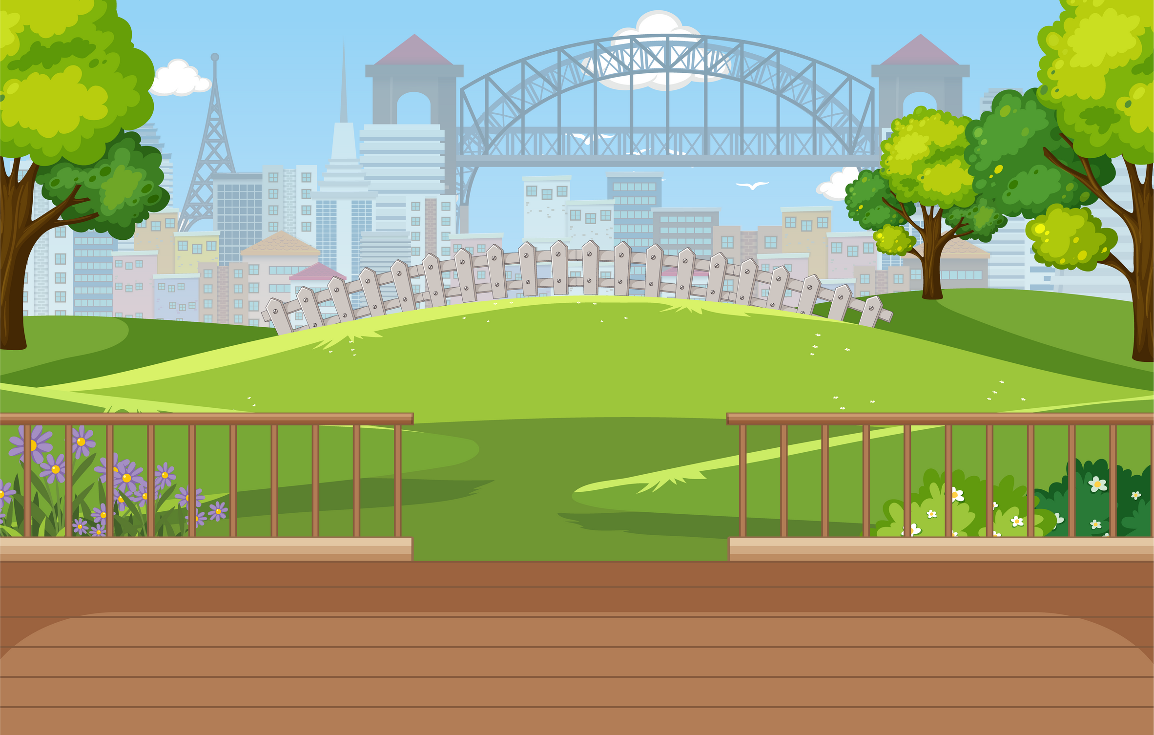 Outdoor Park Background Template